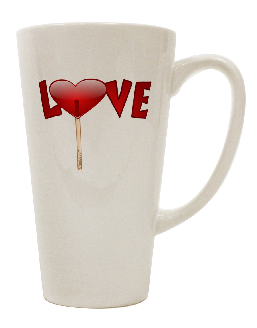 Elevate Your Coffee Experience with the Love Lollipop 16 Ounce Conical Latte Coffee Mug - TooLoud-Conical Latte Mug-TooLoud-White-Davson Sales