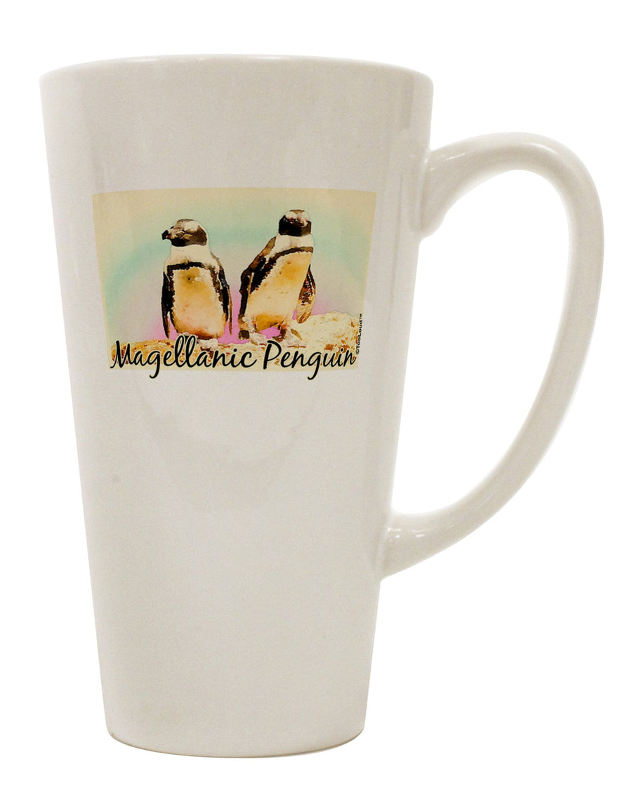 Elevate Your Coffee Experience with the Magellanic Penguin Text 16 Ounce Conical Latte Coffee Mug - TooLoud-Conical Latte Mug-TooLoud-White-Davson Sales