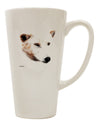 Elevate Your Coffee Experience with the Majestic White Wolf Head Cutout 16 Ounce Conical Latte Coffee Mug - TooLoud-Conical Latte Mug-TooLoud-White-Davson Sales