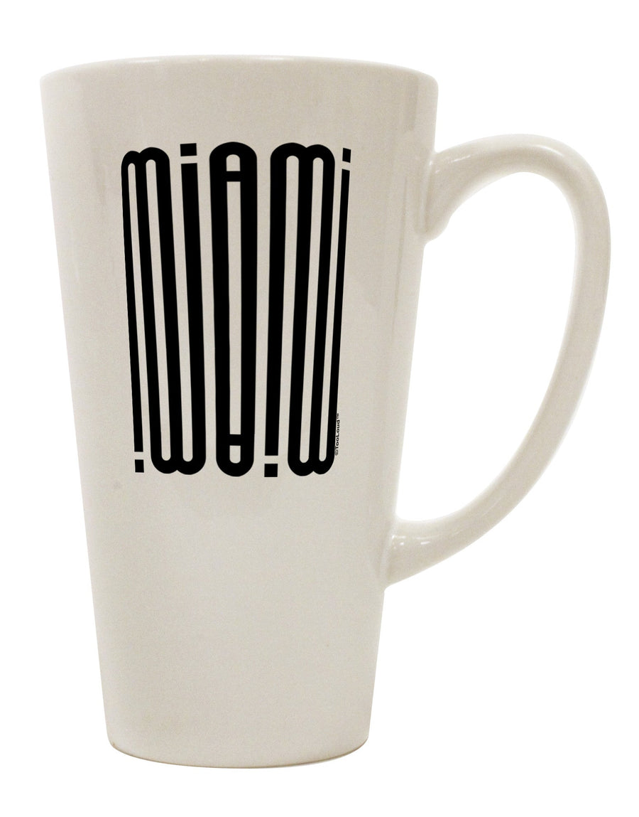 Elevate Your Coffee Experience with the Miami Mirage 16 Ounce Conical Latte Coffee Mug - TooLoud-Conical Latte Mug-TooLoud-White-Davson Sales