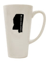 Elevate Your Coffee Experience with the Mississippi - United States Shape 16 Ounce Conical Latte Coffee Mug - TooLoud-Conical Latte Mug-TooLoud-White-Davson Sales