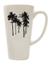 Elevate Your Coffee Experience with the Palm Rows Silhouette 16 Ounce Conical Latte Coffee Mug - TooLoud-Conical Latte Mug-TooLoud-White-Davson Sales