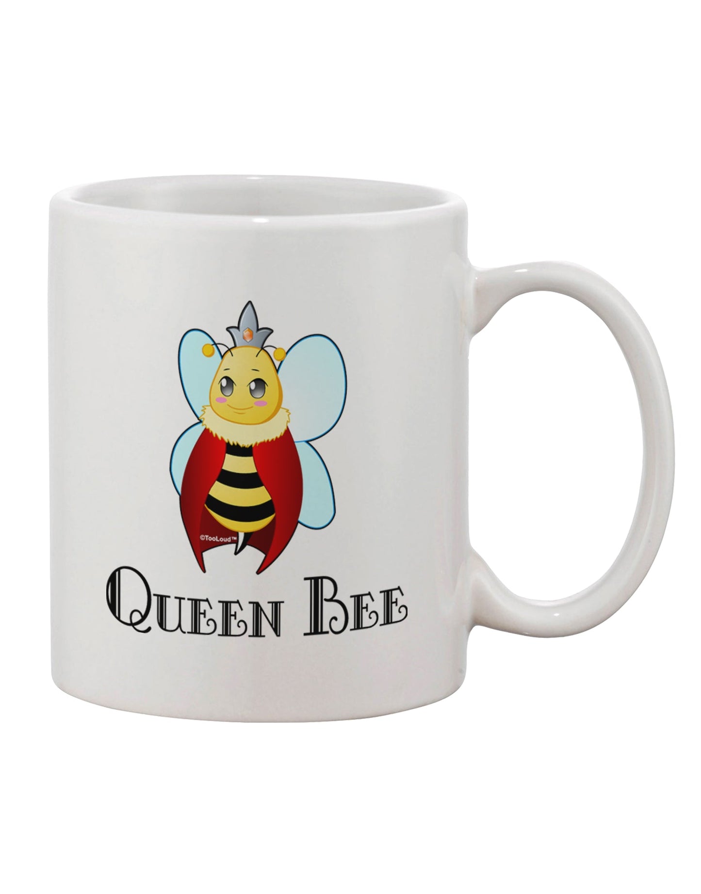Elevate Your Coffee Experience with the Queen Bee Text Printed 11 oz Coffee Mug - TooLoud-11 OZ Coffee Mug-TooLoud-White-Davson Sales