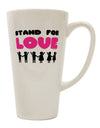 Elevate Your Coffee Experience with the Stand For Love Pink 16 Ounce Conical Latte Coffee Mug - TooLoud-Conical Latte Mug-TooLoud-White-Davson Sales