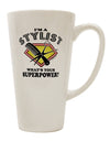 Elevate Your Coffee Experience with the Stylist - Superpower 16 Ounce Conical Latte Coffee Mug - TooLoud-Conical Latte Mug-TooLoud-White-Davson Sales