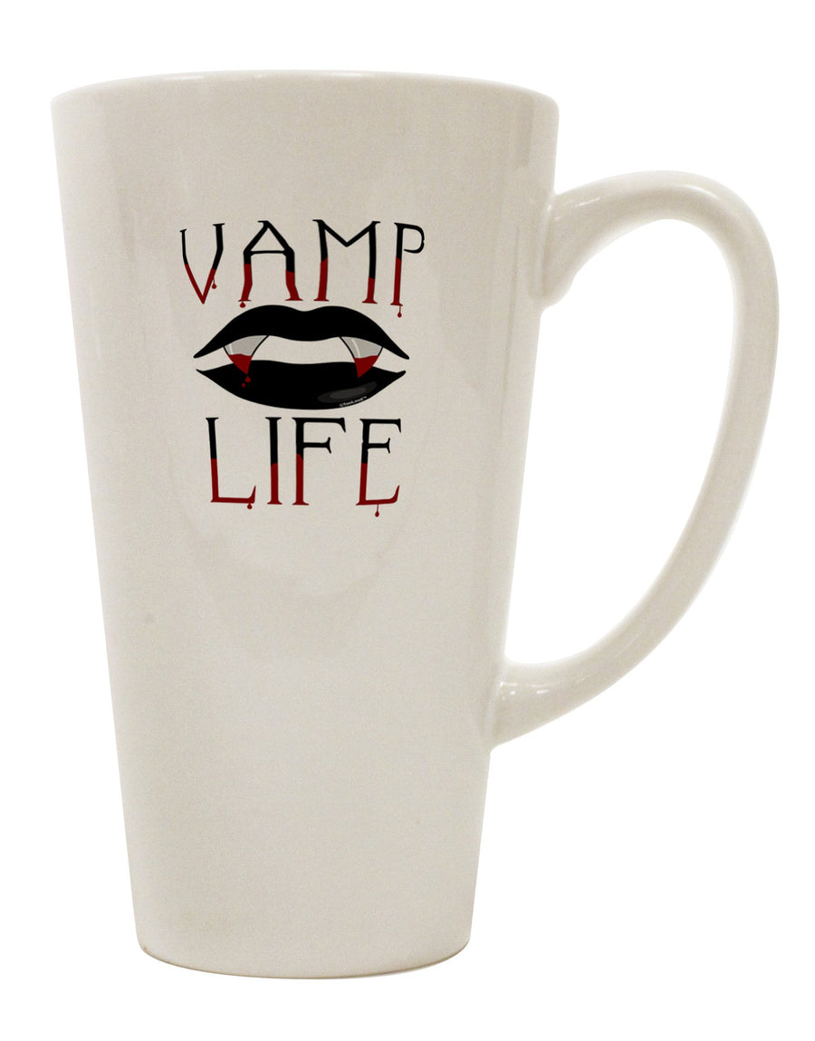 Elevate Your Coffee Experience with the Vamp Life 16 Ounce Conical Latte Coffee Mug - TooLoud-Conical Latte Mug-TooLoud-White-Davson Sales