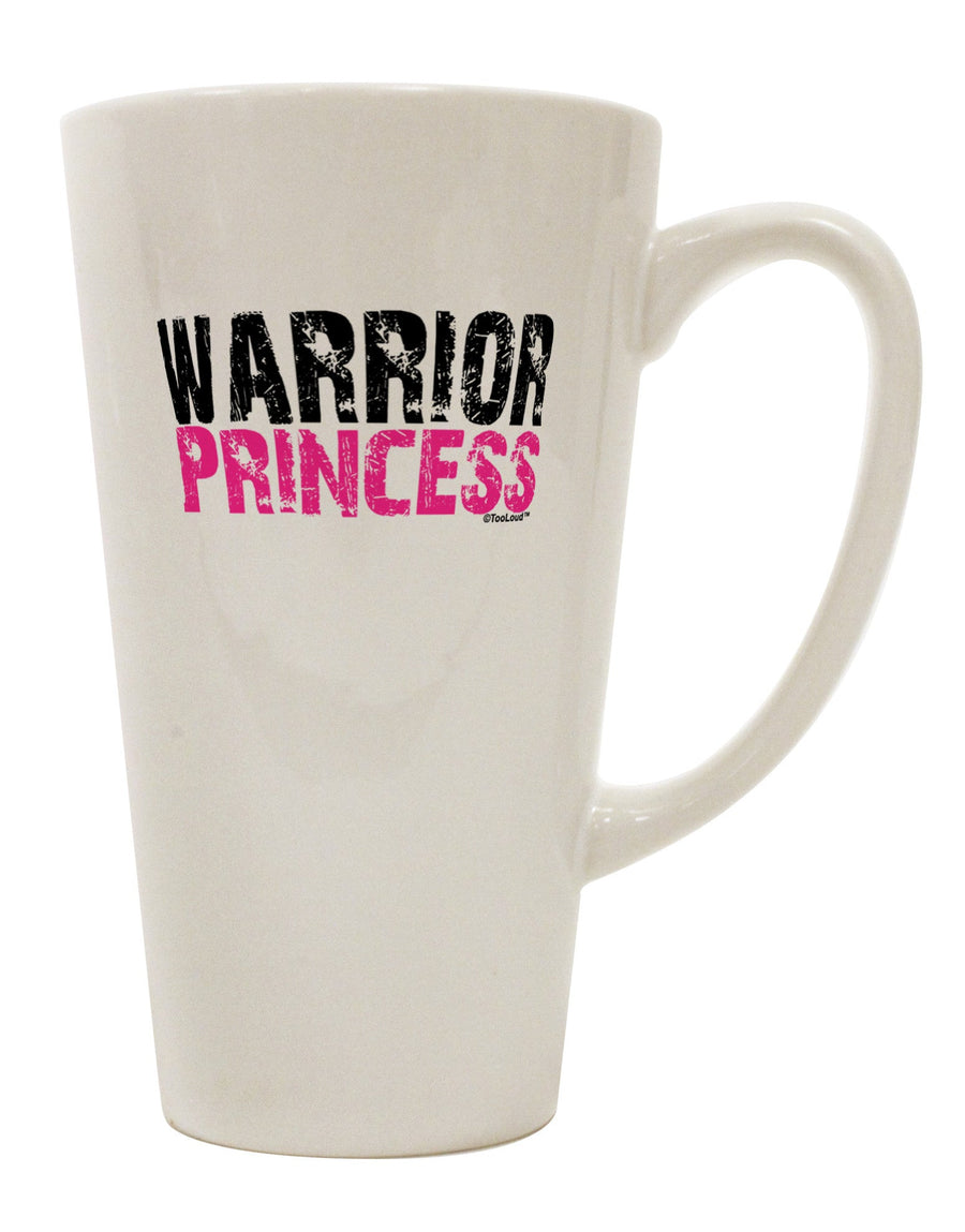 Elevate Your Coffee Experience with the Warrior Princess Pink 16 Ounce Conical Latte Coffee Mug - TooLoud-Conical Latte Mug-TooLoud-White-Davson Sales