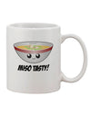 Elevate Your Drinkware Collection with the Exquisite Miso Tasty - Cute Miso Soup Bowl Printed 11 oz Coffee Mug - TooLoud-11 OZ Coffee Mug-TooLoud-White-Davson Sales