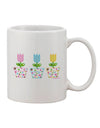 Elevate Your Easter Celebrations with the Exquisite Three Easter Tulips Printed 11 oz Coffee Mug - TooLoud-11 OZ Coffee Mug-TooLoud-White-Davson Sales