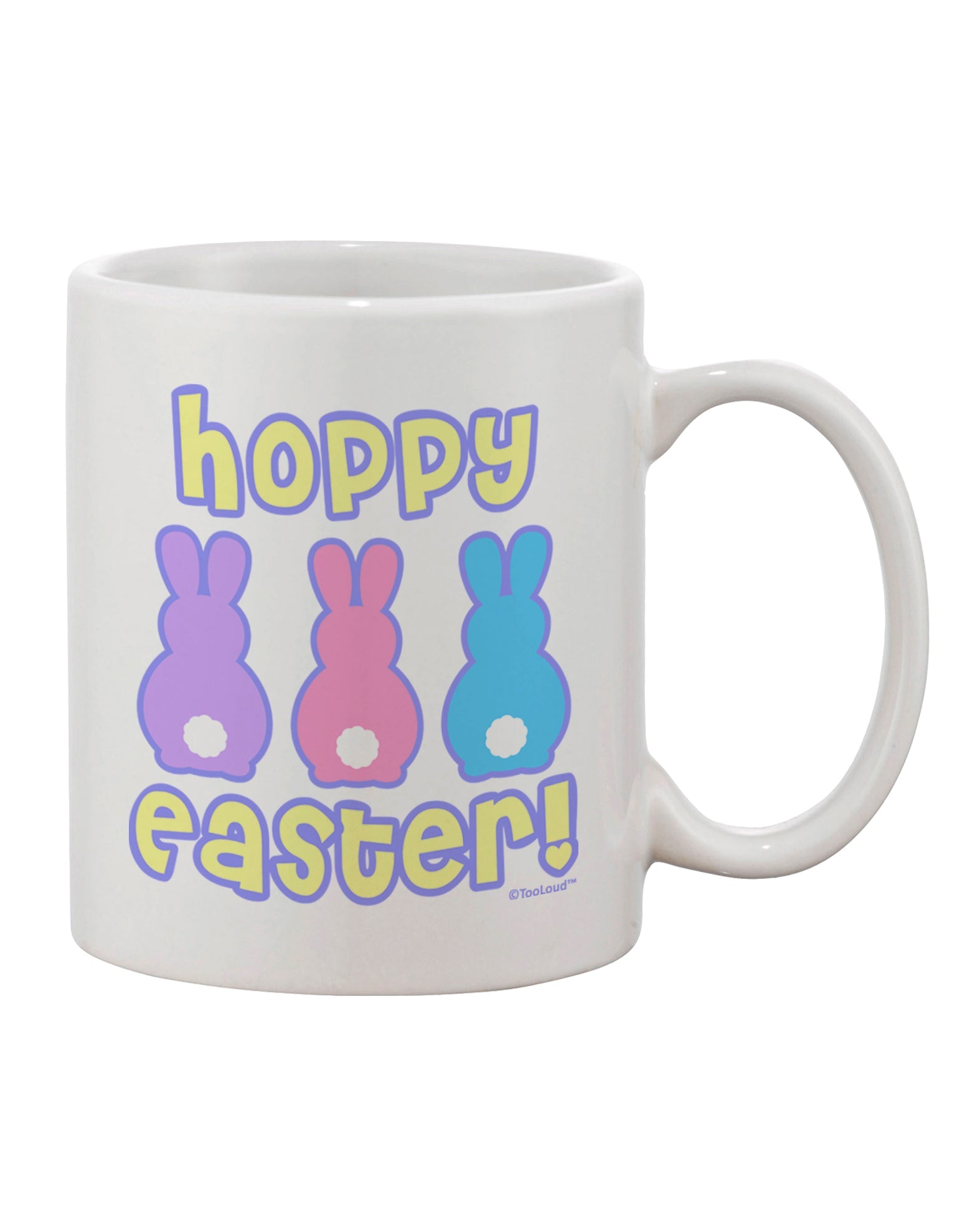 Elevate Your Easter Celebrations with the Hoppy Easter Printed 11 oz Coffee Mug - TooLoud-11 OZ Coffee Mug-TooLoud-White-Davson Sales