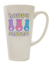 Elevate Your Easter Celebrations with Three Easter Bunnies - Hoppy Easter 16 Ounce Conical Latte Coffee Mug by TooLoud-Conical Latte Mug-TooLoud-White-Davson Sales