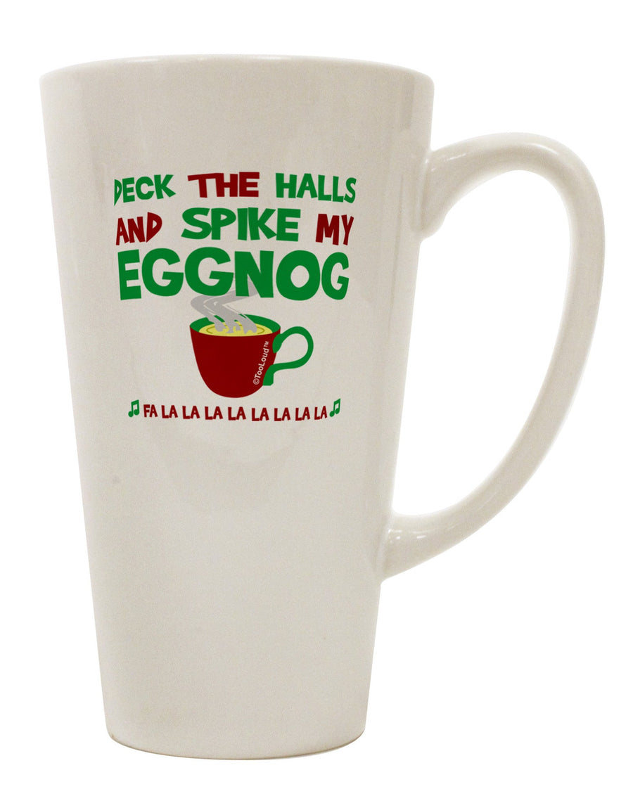 Elevate Your Eggnog Experience with a 16 Ounce Conical Latte Coffee Mug - TooLoud-Conical Latte Mug-TooLoud-White-Davson Sales