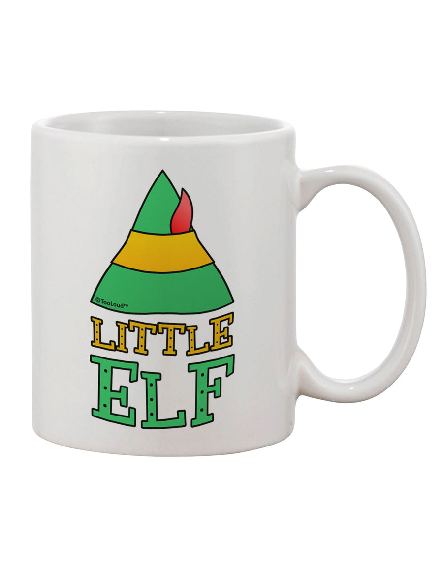 Elevate Your Holiday Spirit with the Exquisite Elf Family - Little Elf Printed 11 oz Coffee Mug by TooLoud-11 OZ Coffee Mug-TooLoud-White-Davson Sales