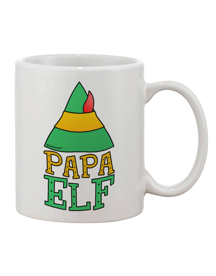 Elevate Your Holiday Spirit with the Exquisite Elf Family - Papa Elf Printed 11 oz Coffee Mug by TooLoud-11 OZ Coffee Mug-TooLoud-White-Davson Sales