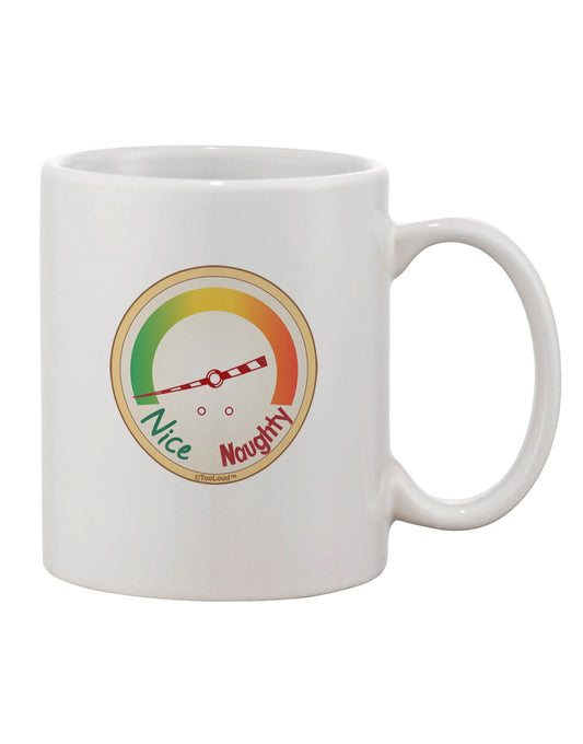 Elevate Your Morning Brew Experience with the Exquisite Naughty or Nice Meter Nice Printed 11 oz Coffee Mug - TooLoud-11 OZ Coffee Mug-TooLoud-White-Davson Sales