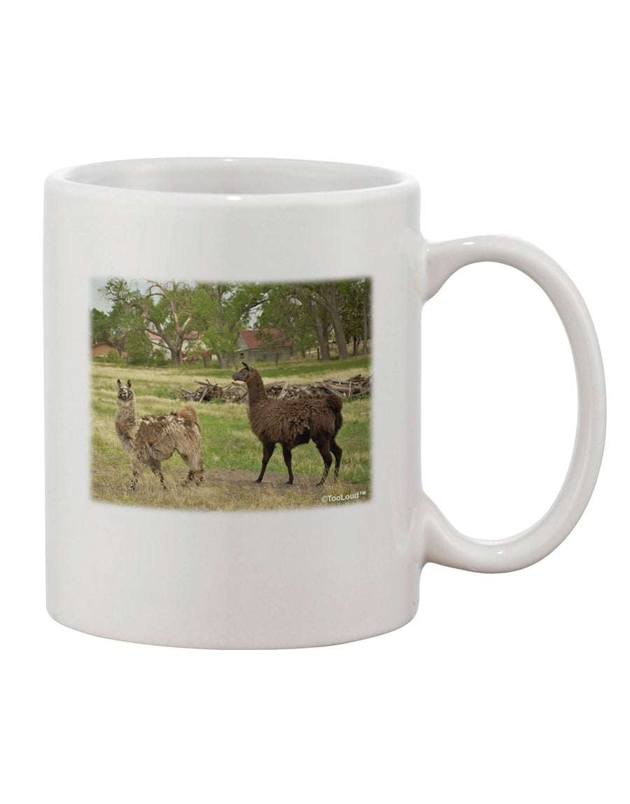 Elevate Your Morning Brew with the Exquisite Standing Llamas Printed 11 oz Coffee Mug - TooLoud-11 OZ Coffee Mug-TooLoud-White-Davson Sales