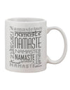 Elevate Your Morning Ritual with the Namaste Rectangle Printed 11 oz Coffee Mug - TooLoud-11 OZ Coffee Mug-TooLoud-White-Davson Sales