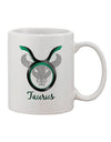 Elevate Your Morning Ritual with the Taurus Symbol Printed 11 oz Coffee Mug - TooLoud-11 OZ Coffee Mug-TooLoud-White-Davson Sales