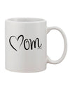 Elevate Your Morning Routine with the Exquisite Brushed Heart Design Printed 11 oz Coffee Mug - TooLoud-11 OZ Coffee Mug-TooLoud-White-Davson Sales