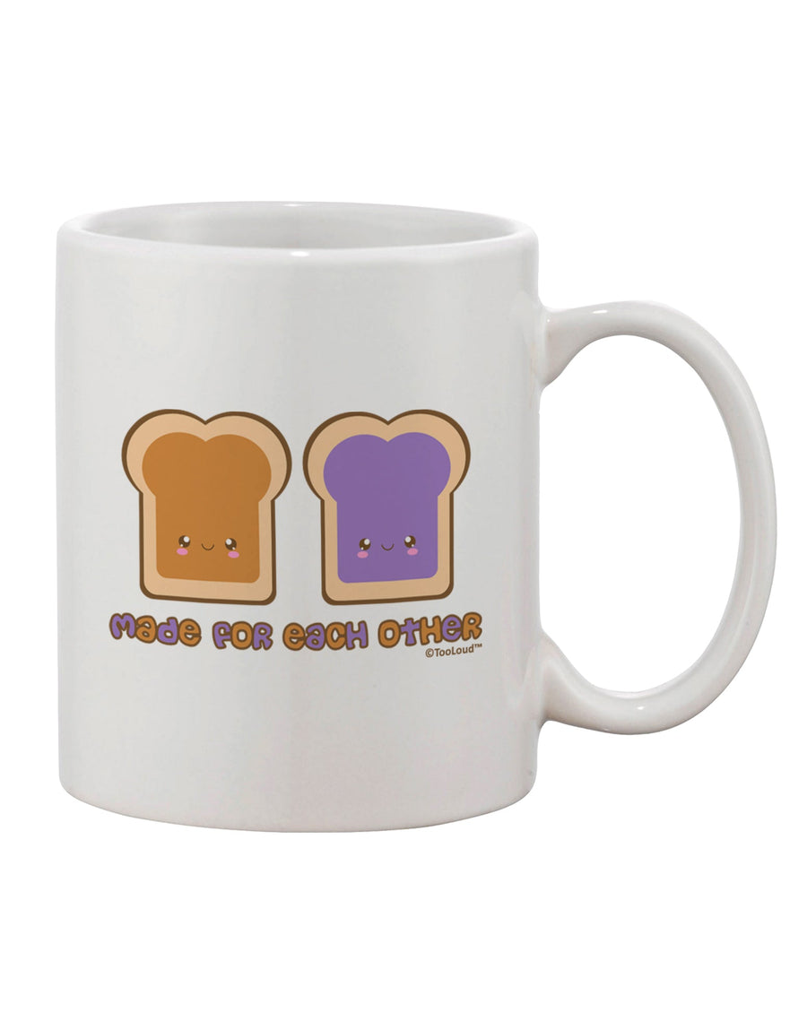 Elevate Your Morning Routine with the Exquisite PB and J Design - Crafted for Perfect Harmony Printed 11 oz Coffee Mug by TooLoud-11 OZ Coffee Mug-TooLoud-White-Davson Sales