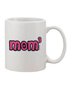 Elevate Your Morning Routine with the Mom Cubed - Exquisite Mom of Three Design Printed 11 oz Coffee Mug by TooLoud-11 OZ Coffee Mug-TooLoud-White-Davson Sales