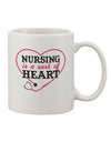 Elevate Your Sip Experience with the Exquisite Nursing Is A Work Of Heart Printed 11 oz Coffee Mug - TooLoud-11 OZ Coffee Mug-TooLoud-White-Davson Sales