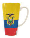 Elevate Your Sipping Experience with the Ecuador Flag AOP 16 Ounce Conical Latte Coffee Mug All Over Print - TooLoud-Conical Latte Mug-TooLoud-White-Davson Sales