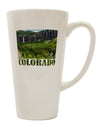 Elevate Your Sipping Experience with the Exquisite Cliffs Colorado 16 Ounce Conical Latte Coffee Mug - TooLoud-Conical Latte Mug-TooLoud-White-Davson Sales