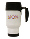 Elevate Your Sipping Experience with the Exquisite Mom Flowers Design Stainless Steel 14 OZ Travel Mug - TooLoud-Travel Mugs-TooLoud-White-Davson Sales
