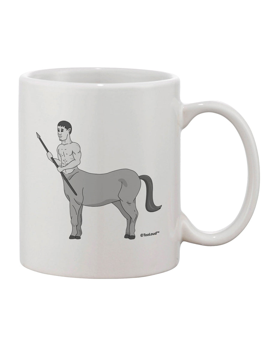 Elevate Your Sipping Experience with the Greek Mythology Centaur Design - Grayscale Printed 11 oz Coffee Mug by TooLoud - TooLoud-11 OZ Coffee Mug-TooLoud-White-Davson Sales