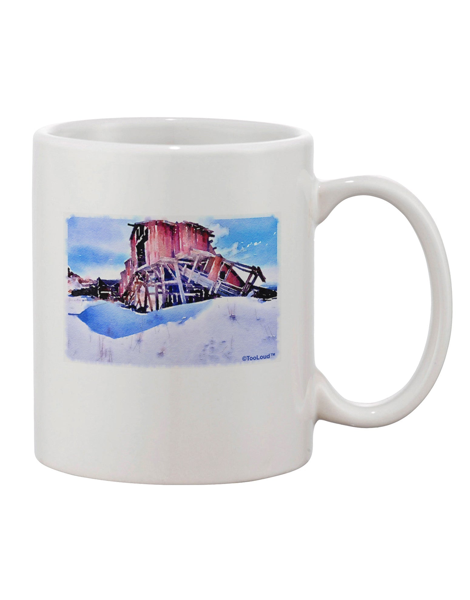 Elevate Your Sipping Experience with the Victor Mines Colorado Watercolor Printed 11 oz Coffee Mug - TooLoud-11 OZ Coffee Mug-TooLoud-White-Davson Sales