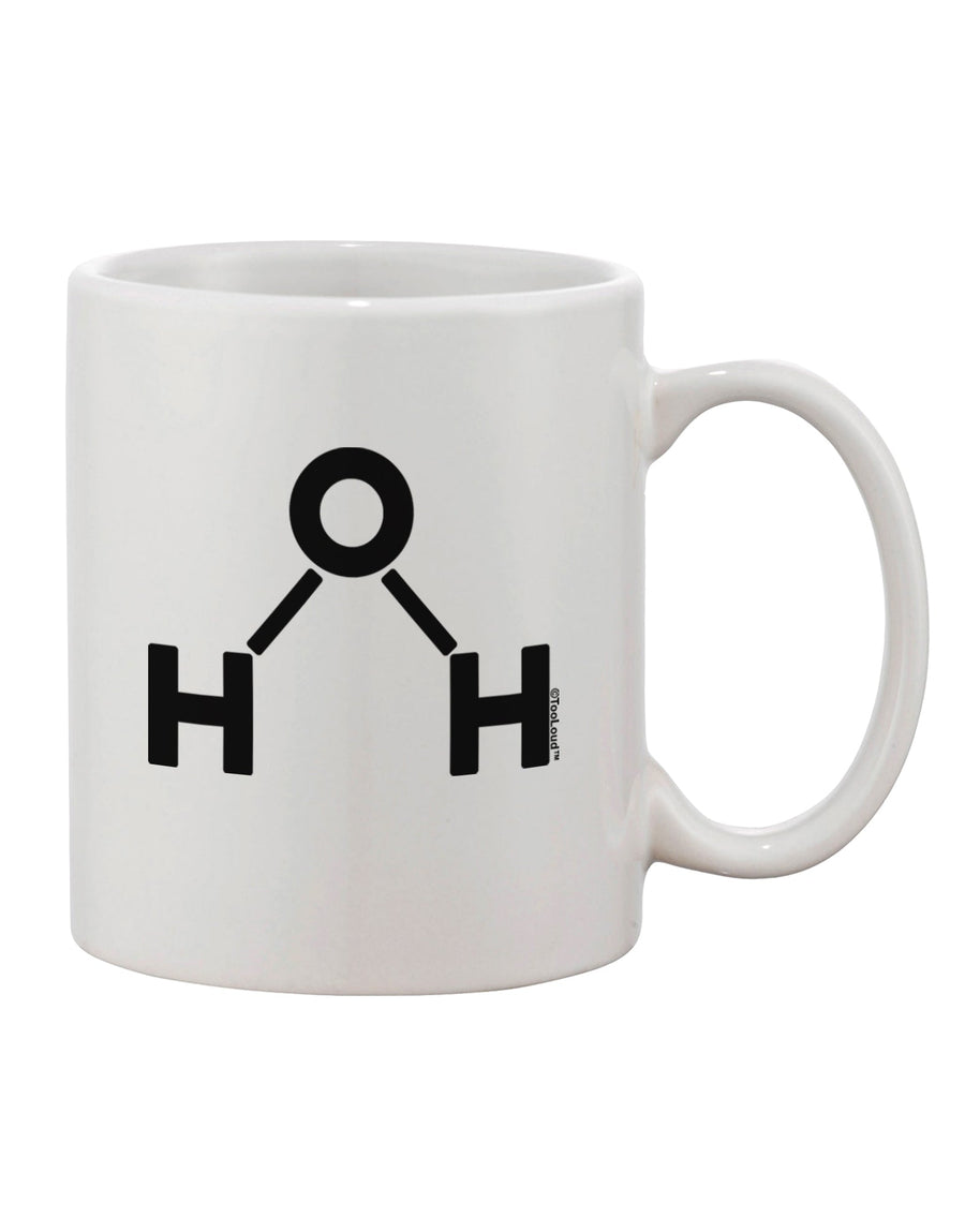 Elevate Your Sipping Experience with the Water Molecule Text Printed 11 oz Coffee Mug - TooLoud-11 OZ Coffee Mug-TooLoud-White-Davson Sales