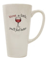 Elevate Your Sipping Experience with the Wine a Little 16 Ounce Conical Latte Coffee Mug - TooLoud-Conical Latte Mug-TooLoud-White-Davson Sales