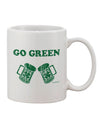 Elevate Your St. Patrick's Day Celebration with the Go Green 11 oz Coffee Mug - TooLoud-11 OZ Coffee Mug-TooLoud-White-Davson Sales