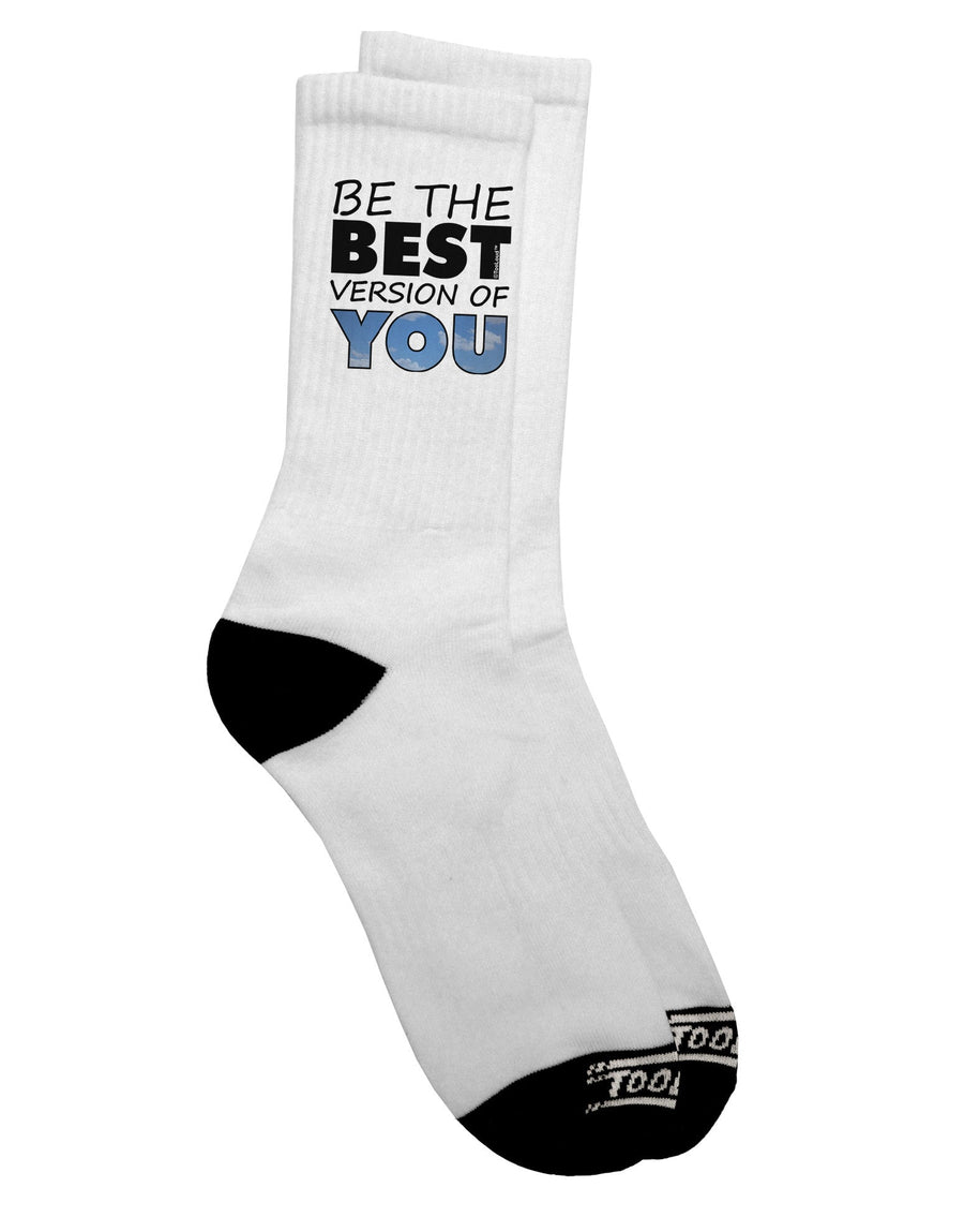 Elevate Your Style with Be The Best Version Of You Adult Crew Socks - TooLoud-Socks-TooLoud-White-Ladies-4-6-Davson Sales