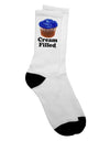 Elevate Your Style with Cream Filled Blue Cupcake Design Adult Crew Socks - TooLoud-Socks-TooLoud-White-Ladies-4-6-Davson Sales