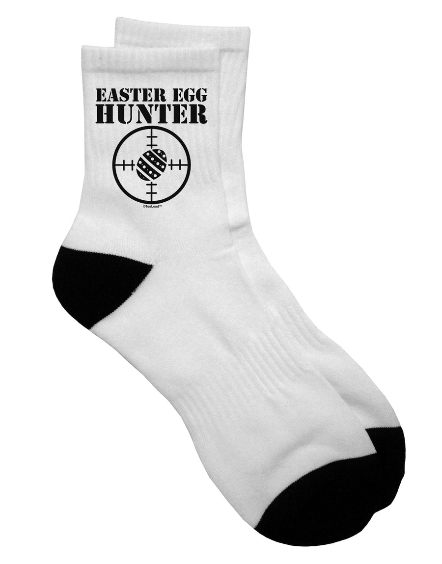 Elevate Your Style with Easter Egg Hunter Black and White Adult Short Socks - TooLoud-Socks-TooLoud-White-Ladies-4-6-Davson Sales