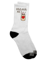 Elevate Your Style with Eggnog Me Dark Adult Socks - TooLoud-Socks-TooLoud-Crew-Ladies-4-6-Davson Sales