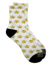 Elevate Your Style with Exquisite Gold Crowns AOP Adult Short Socks All Over Print - TooLoud-Socks-TooLoud-White-Ladies-4-6-Davson Sales