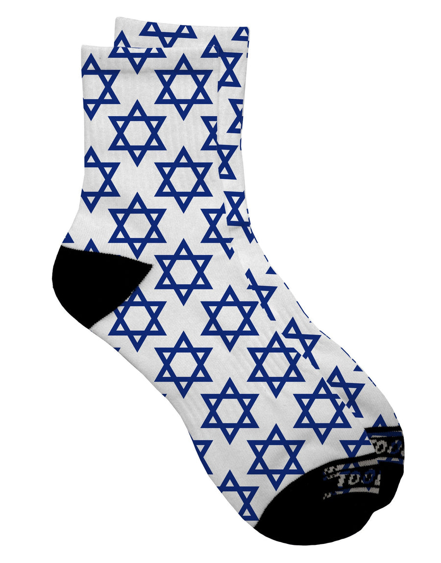 Elevate Your Style with Exquisite Stars of David Jewish Adult Short Socks All Over Print - TooLoud-Socks-TooLoud-White-Ladies-4-6-Davson Sales