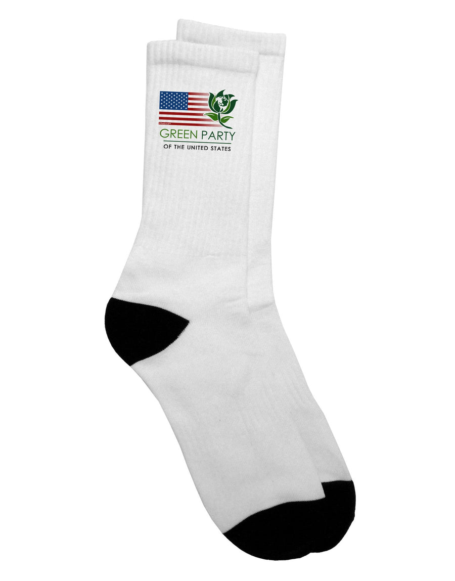 Elevate Your Style with Green Party US Flag Adult Crew Socks - TooLoud-Socks-TooLoud-White-Ladies-4-6-Davson Sales