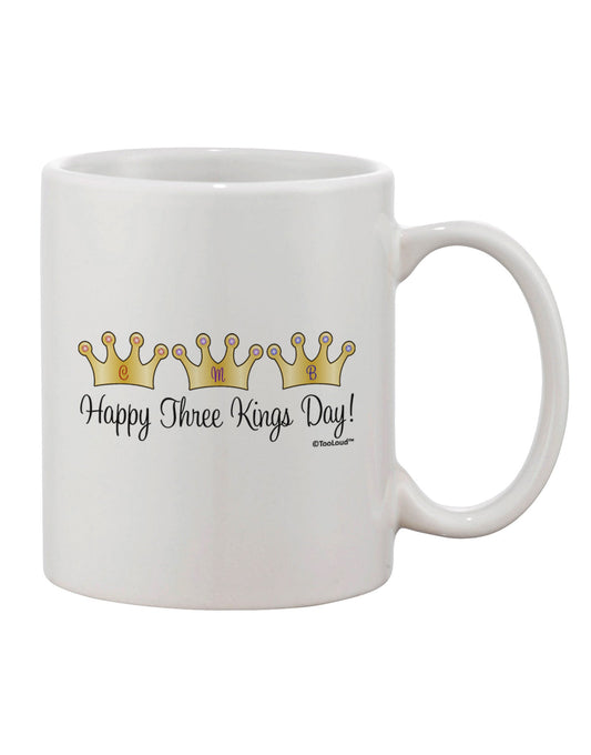 Elevate Your Three Kings Day Celebration with the Exquisite 3 Crowns Printed 11 oz Coffee Mug - TooLoud-11 OZ Coffee Mug-TooLoud-White-Davson Sales