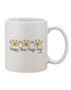 Elevate Your Three Kings Day Celebration with the Exquisite 3 Crowns Printed 11 oz Coffee Mug - TooLoud-11 OZ Coffee Mug-TooLoud-White-Davson Sales