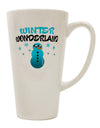 Elevate Your Winter Beverage Experience with the Snowman Conical Latte Coffee Mug - TooLoud-Conical Latte Mug-TooLoud-White-Davson Sales