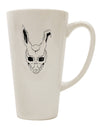 Elevated Elegance: Distressed White Scary Bunny Face Conical Latte Coffee Mug - TooLoud-Conical Latte Mug-TooLoud-White-Davson Sales