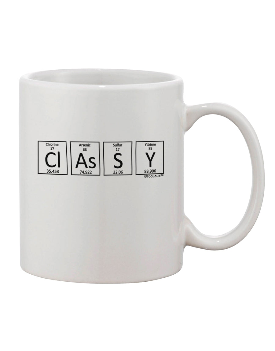 Elevated Elegance - Exquisite 11 oz Coffee Mug with Periodic Table of Elements Print by TooLoud-11 OZ Coffee Mug-TooLoud-White-Davson Sales