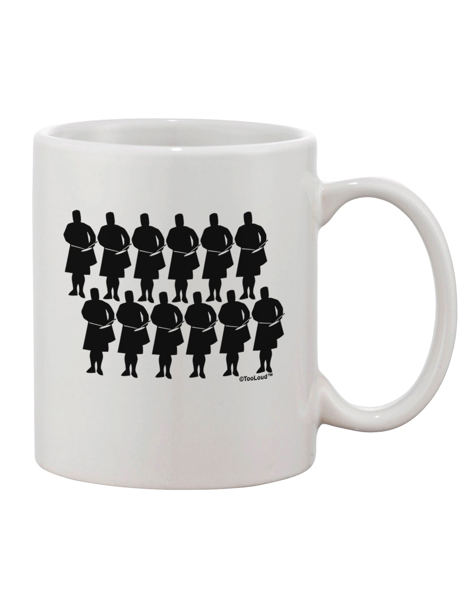 Eleven Ounce Coffee Mug with Exquisite Twelve Drummers Drumming Print - TooLoud-11 OZ Coffee Mug-TooLoud-White-Davson Sales