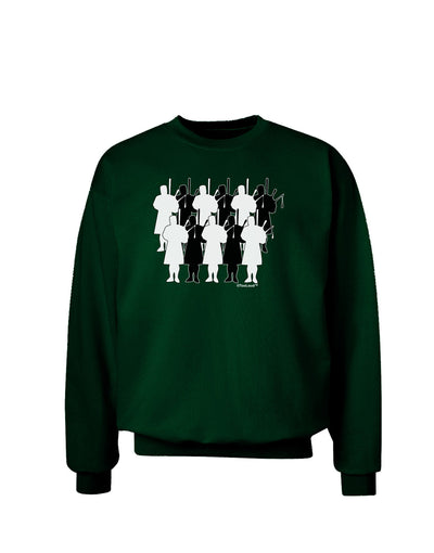 Eleven Pipers Piping Adult Dark Sweatshirt-Sweatshirts-TooLoud-Deep-Forest-Green-Small-Davson Sales