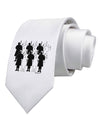 Eleven Pipers Piping Printed White Necktie