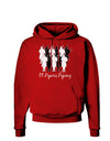 Eleven Pipers Piping Text Dark Hoodie Sweatshirt-Hoodie-TooLoud-Red-Small-Davson Sales